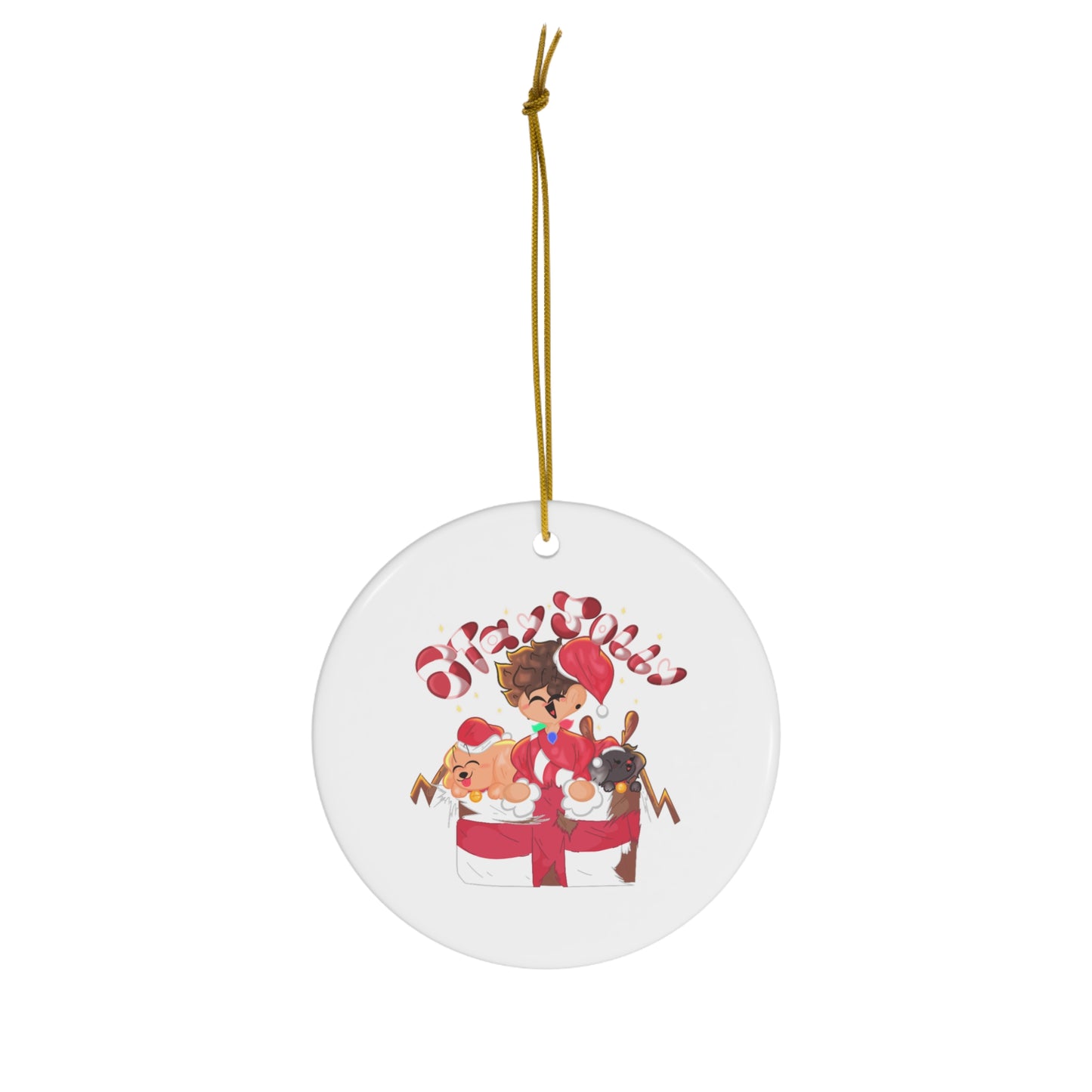 Stay Jolly Christmas Ceramic Ornament